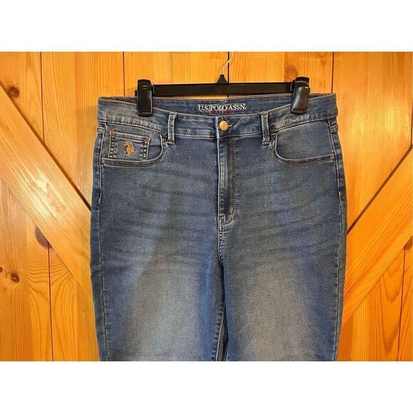 US POLO ASSN HIGH-RISE Skinny Jeans Med Wash size 17 (3495) Read - Picture 3 of 10